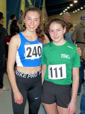 Rebecca Karl mit Julia Rath 800m